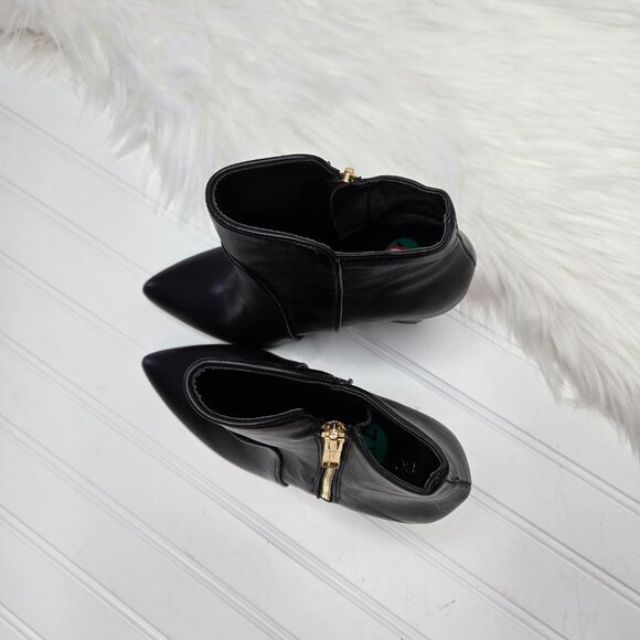 BCBGeneration JULES Ankle Boots Booties Black Leather 4" Block Heel 7.5M/37.5 - Picture 4 of 10